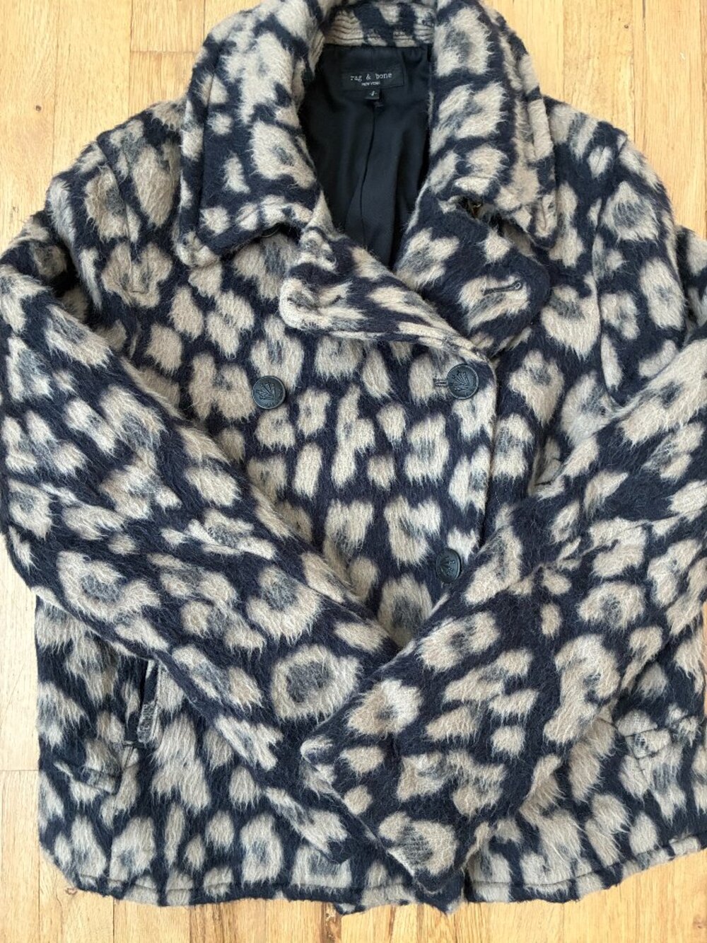 rag & bone Alfie Coat - Leopard Print, Size Small